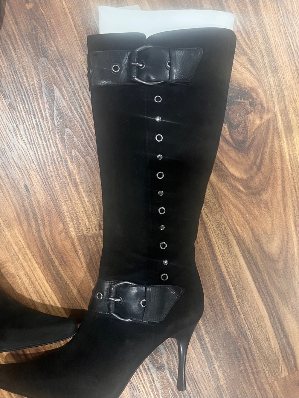 Donald J. Pliner
Couture "Virgo" Black Suede Knee-High
Stiletto Boots - Picture 3 of 11